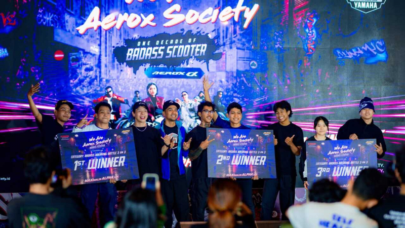 Event We Are AEROX Society menandakan AEROX sukses menjadi trend setter sport scooter di kalangan anak muda 