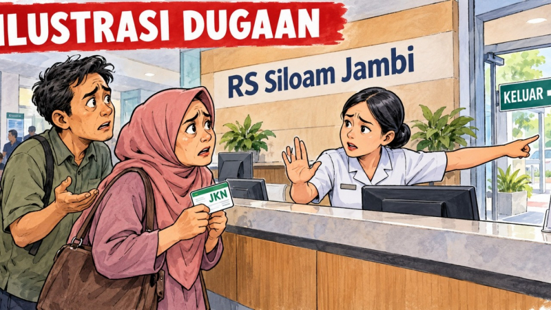 Ilustrasi pasien peserta JKN yang menggunakan BPJS Kesehatan ditolak oleh RS Siloam Jambi